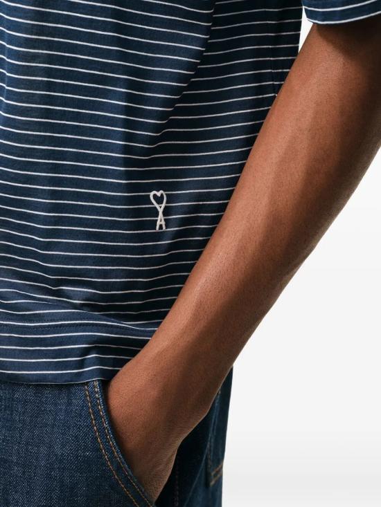 26SS 아미 폴로 티셔츠 UPL422 JE0212 A044 INK WHITE - AMI