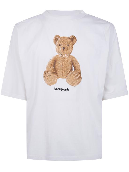 26SS 팜앤젤스 반팔 티셔츠 PMAA10BS26JER004 OFF WHITE BROWN