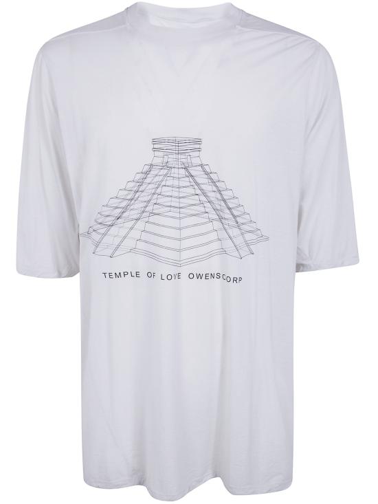 26SS 릭 오웬스 반팔 티셔츠 RR01F2208 BHEP16 5109 MILK WASH BLACK