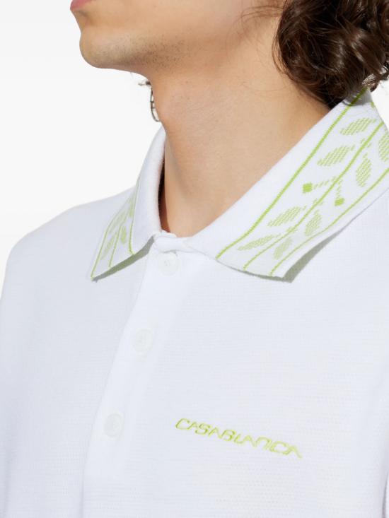 26SS 카사블랑카 폴로 티셔츠 MSS26JTP49901 BRIGHT WHITE - CASABLANCA