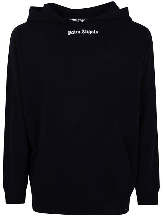 26SS 팜앤젤스 후드 티셔츠 PMBB036S26FLE001 BLACK OFF WHITE - PALM ANGELS