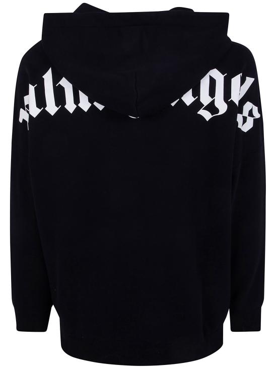 26SS 팜앤젤스 후드 티셔츠 PMBB036S26FLE001 BLACK OFF WHITE - PALM ANGELS