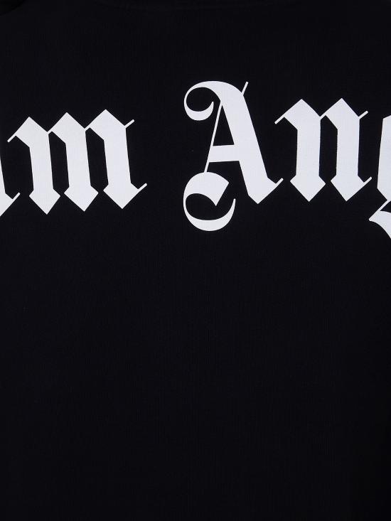 26SS 팜앤젤스 후드 티셔츠 PMBB036S26FLE001 BLACK OFF WHITE - PALM ANGELS