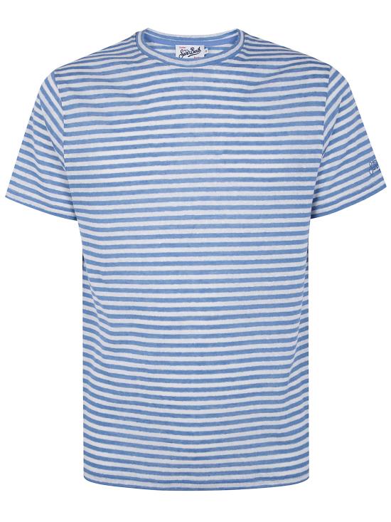 26SS 세인트바쓰 반팔 티셔츠 DVERTRIPES 3301 LIGHT BLUE