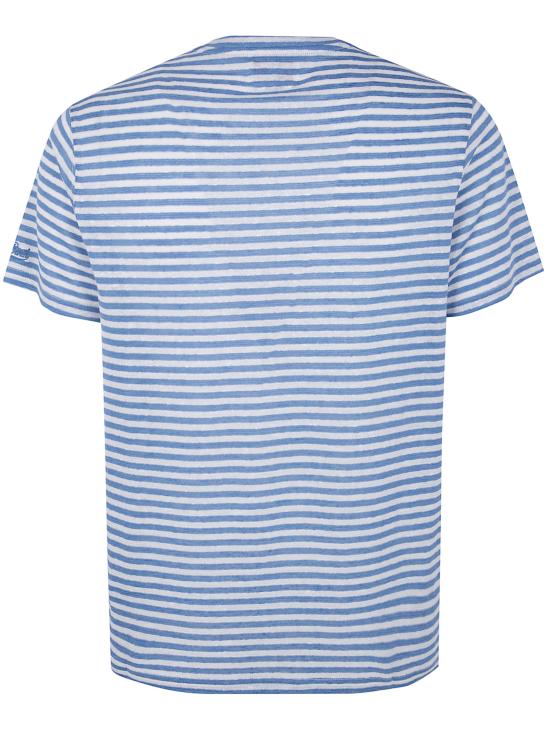 26SS 세인트바쓰 반팔 티셔츠 DVERTRIPES 3301 LIGHT BLUE - MC2 SAINT BARTH