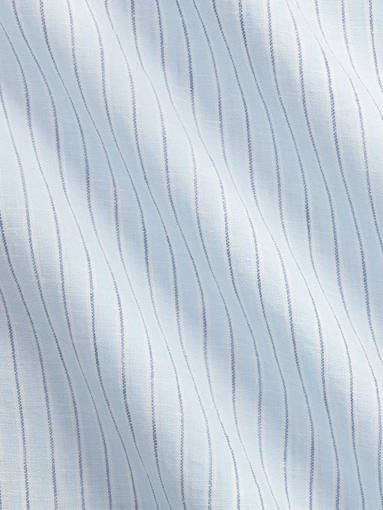 26SS 랄프 로렌 셔츠 Lino Classic Fit Blu/Celeste 소재의 Camicia a Righe - RALPH LAUREN