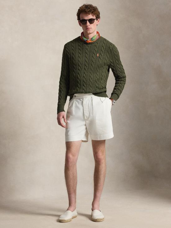 26SS 랄프 로렌 스웨터 Cotone a Trecce Verde Militare의 말리아 - RALPH LAUREN