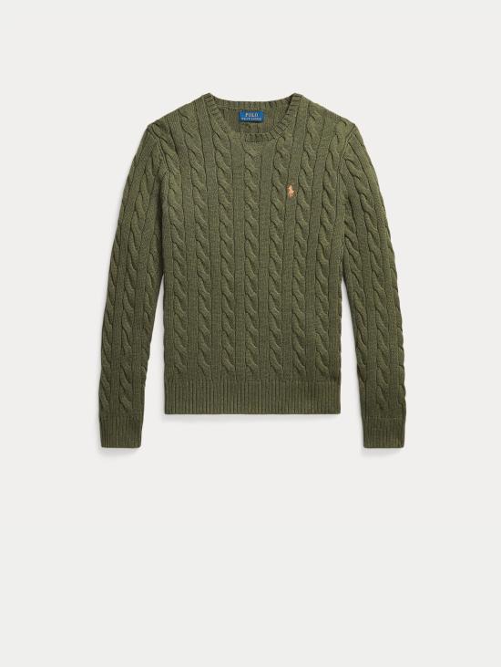 26SS 랄프 로렌 스웨터 Cotone a Trecce Verde Militare의 말리아 - RALPH LAUREN