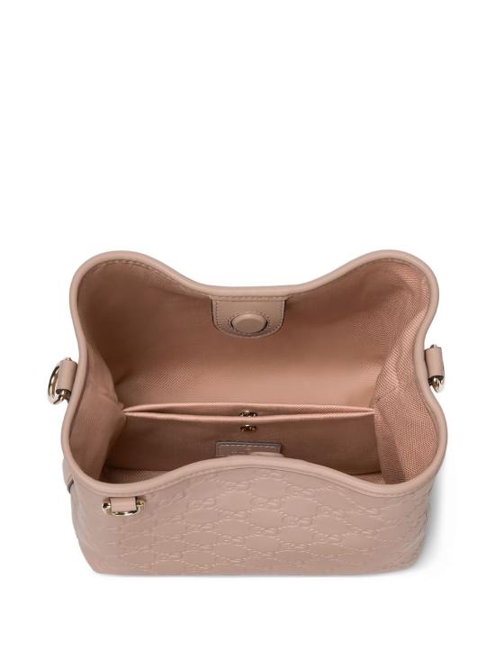 26SS 구찌 GG 엠블럼 스몰 버킷백 815118 AAFDV 5753 PINK BEIGE DOM - GUCCI
