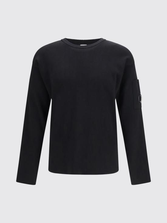 26SS 씨피 컴퍼니 코튼 씨 아일랜드 렌즈 스웨터 20CMKN097A110560A 999 Black - C.P. COMPANY