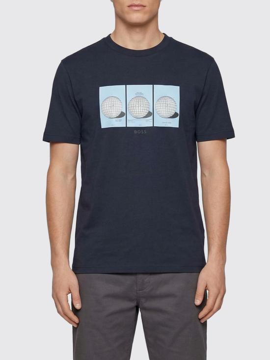 26SS 보스 반팔 티셔츠 50559353 402 Blue