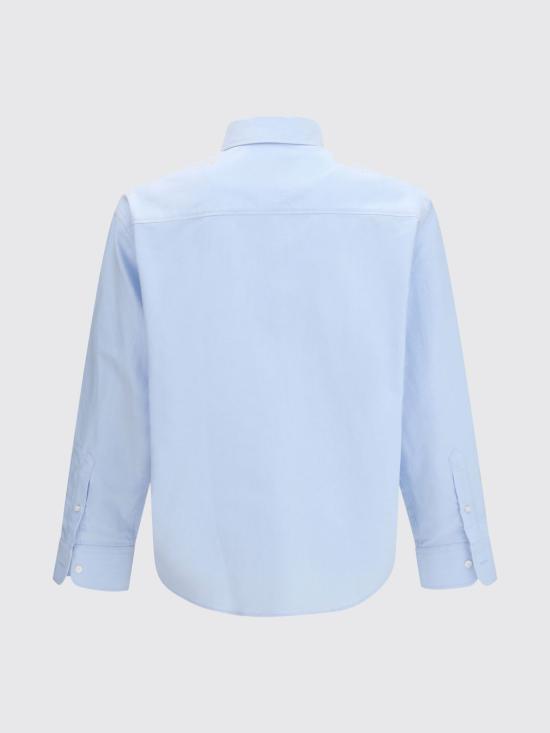 26SS 아미 스몰 하트 로고 박시 자수 셔츠 HSH822CO0031 450 Sky - AMI