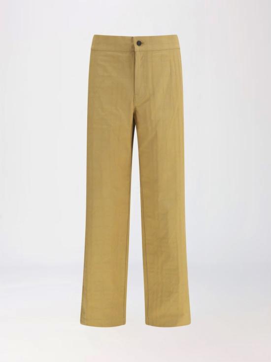 26SS 버버리 텍스쳐드 체크 코튼 트라우저 8117841 Sand - BURBERRY
