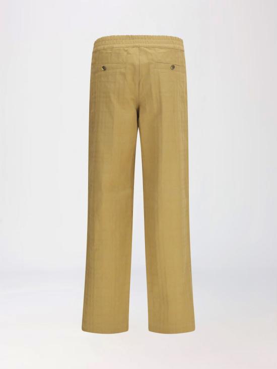 26SS 버버리 텍스쳐드 체크 코튼 트라우저 8117841 Sand - BURBERRY