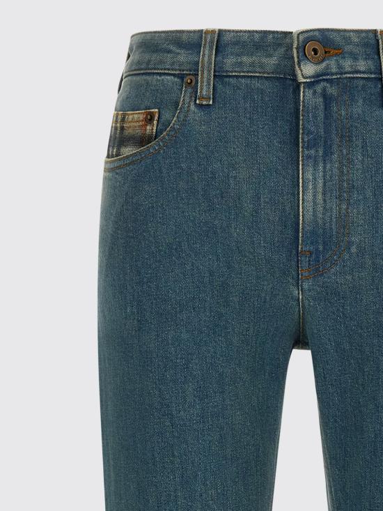 26SS 버버리 미드라이즈 스트레이트 진 8118499 Blue - BURBERRY