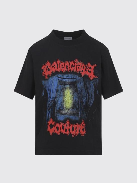 26SS 발렌시아가 반팔 티셔츠 764235TUVD5 1000 Black