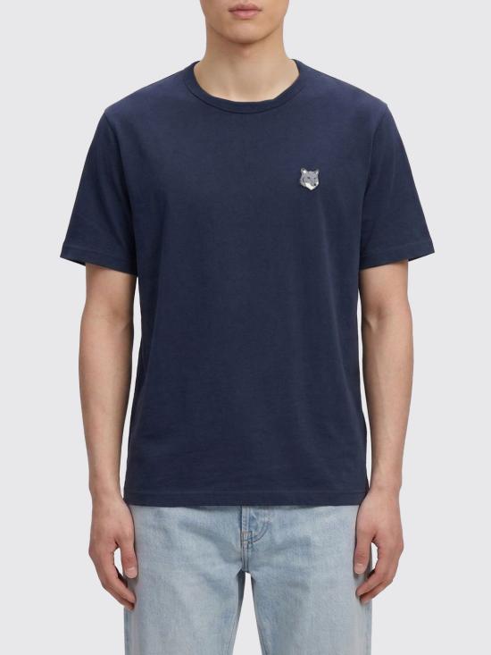 26SS 메종키츠네 폭스 헤드 컴포트 티셔츠 PM00108KJ7025 0413 Navy