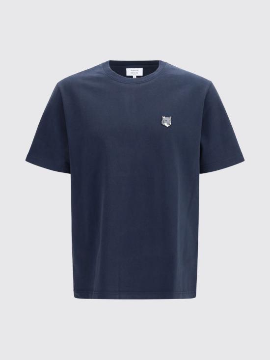 26SS 메종키츠네 폭스 헤드 컴포트 티셔츠 PM00108KJ7025 0413 Navy - MAISON KITSUNE