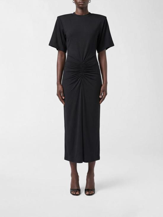 26SS 안다마네 롱 원피스 T190179A Black