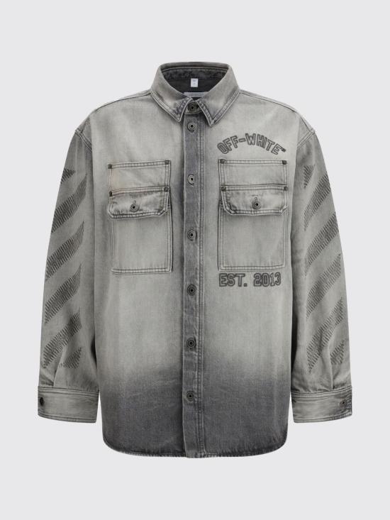 26SS 오프화이트 셔츠 44MYD05VS26D003 0020 Grey - OFF WHITE