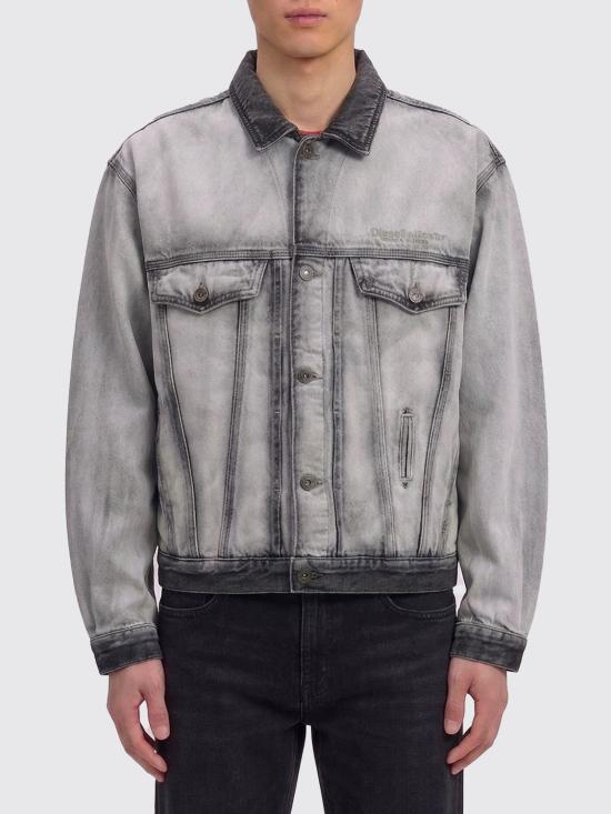 26SS 디젤 D-덴버-Fsi 트러커 재킷 인 소프트 스켈레톤 데님 A2384209P28 02 Black