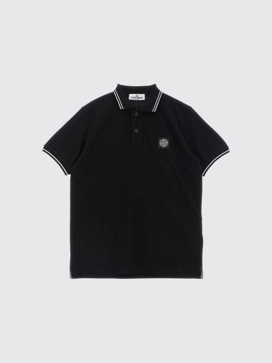 26SS [키즈] 스톤 아일랜드 폴로 셔츠 2200002S0018 V0029 Black
