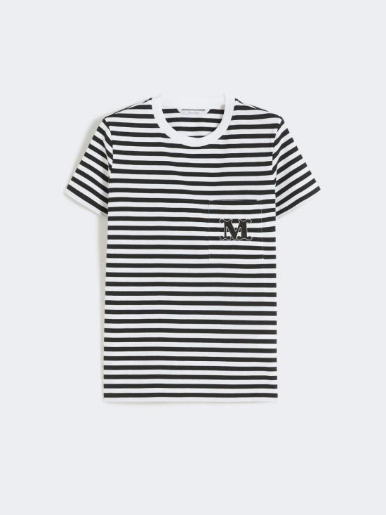 26SS 막스마라 모볼리 스트라이프 티셔프 2611941052600MXMOBOLI007 White