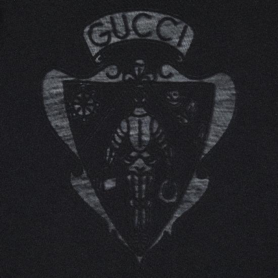 26SS 구찌 데보레 디테일 코튼 저지 티셔츠 864625XJHTY 1000 BLACK - GUCCI