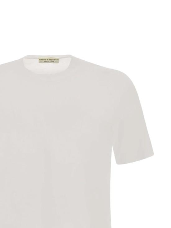 26SS 필리포 드 로렌티스 반팔 티셔츠 TSMCJERLUX 001 WHITE - FILIPPO DE LAURENTIIS
