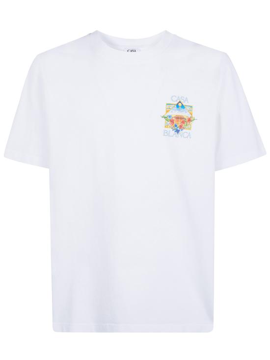 26SS 카사블랑카 반팔 티셔츠 MSS26JTS00113 FLOWER WHITE - CASABLANCA