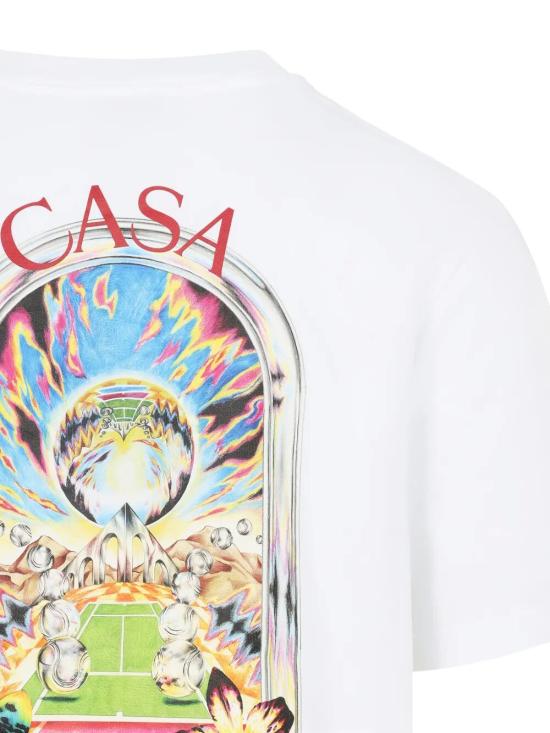 26SS 카사블랑카 반팔 티셔츠 MSS26JTS00115 TENNIS WHITE - CASABLANCA