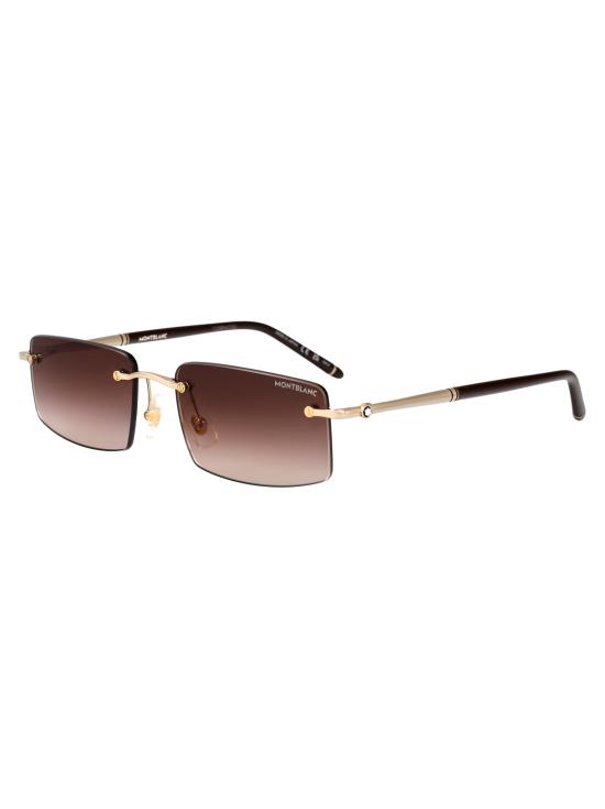 26SS 몽블랑 선글라스 MB0443S 008 GOLD GOLD BROWN - MONTBLANC