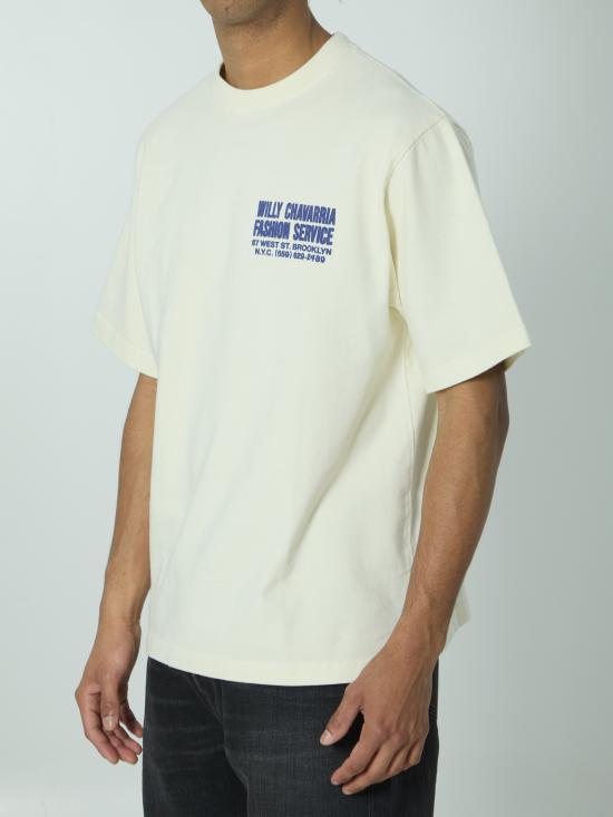 26SS 윌리 차바리아 반팔 티셔츠 WCJSY0180 065 CREAM - WILLY CHAVARRIA