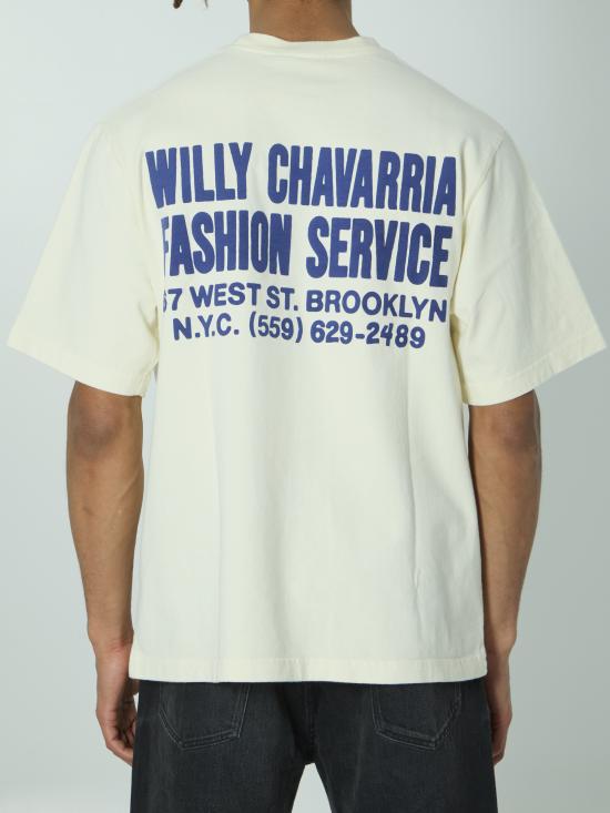 26SS 윌리 차바리아 반팔 티셔츠 WCJSY0180 065 CREAM - WILLY CHAVARRIA