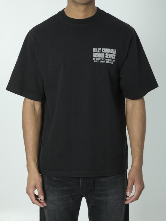26SS 윌리 차바리아 반팔 티셔츠 WCJSY0180 001 BLACK