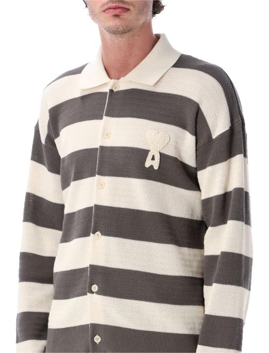 26SS 아미 스웨터 HKC390KN0153 A152 WHITE GREY - AMI