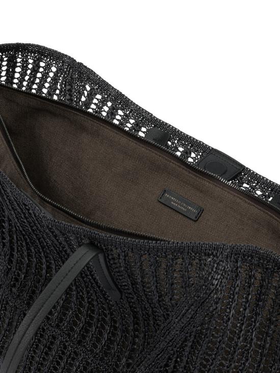 26SS 브루넬로 쿠치넬리 테크노 라피아 BC Duo 백 MB97D2571C101 BLACK - BRUNELLO CUCINELLI