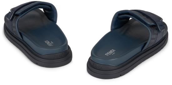 26SS 펜디 레더 FF 나일론 청키 슬라이드 7X1850AOMFF0B0Z blue - FENDI