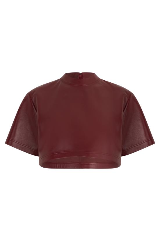 26SS 발렌시아가 반팔 티셔츠 871787TUS176500 Burgundy