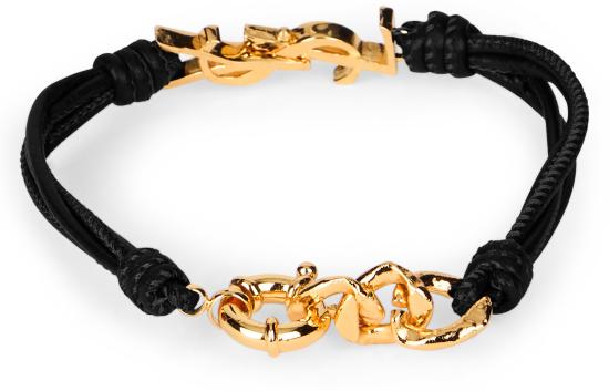  생로랑 팔찌 850567AAF9R1000 black - SAINT LAURENT