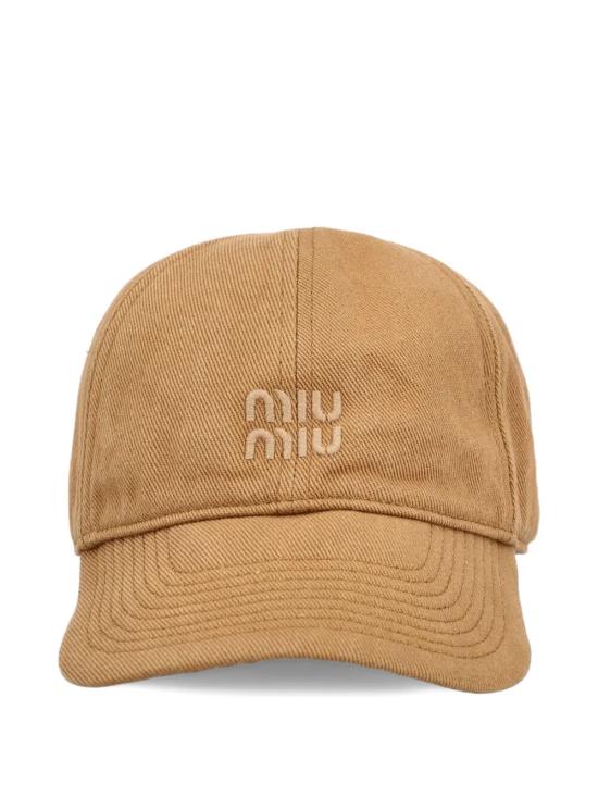26SS 미우미우 볼캡 5HC3702CR2F0594 Camel - MIU MIU