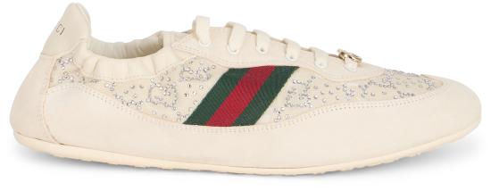 26SS 구찌 GG 크리스털 시프트 스니커즈 859221AAF3W9165 Beige - GUCCI