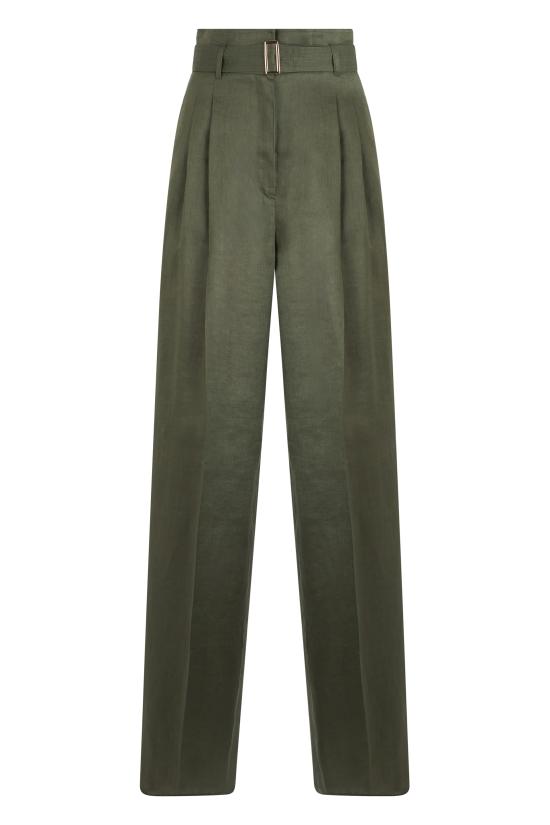 26SS 막스마라 스튜디오 스트레이트 팬츠 MSTMATERIA2616131092600037 green