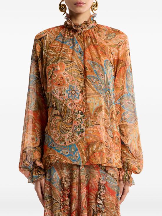  에트로 블라우스 WRIA0109 AKI48X0863 ORANGE - ETRO