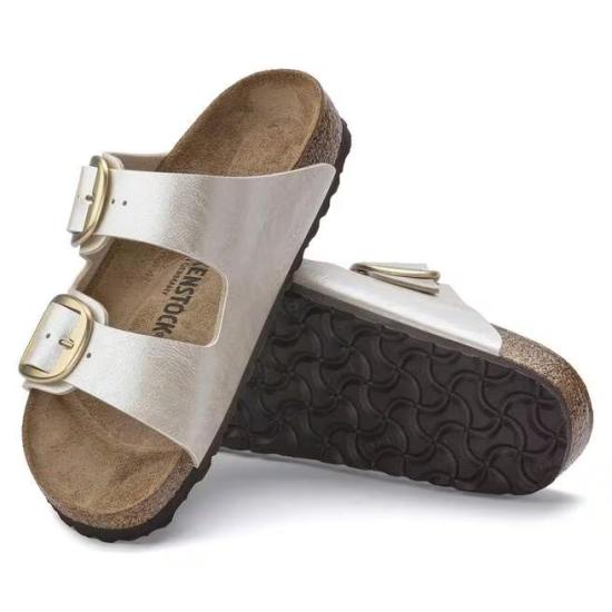 26SS 버켄스탁 뮬/슬리퍼 ARIZONA BIG BUCKLE 1020021 GRACEFUL PEARL WHITE Graceful pearl white - BIRKENSTOCK