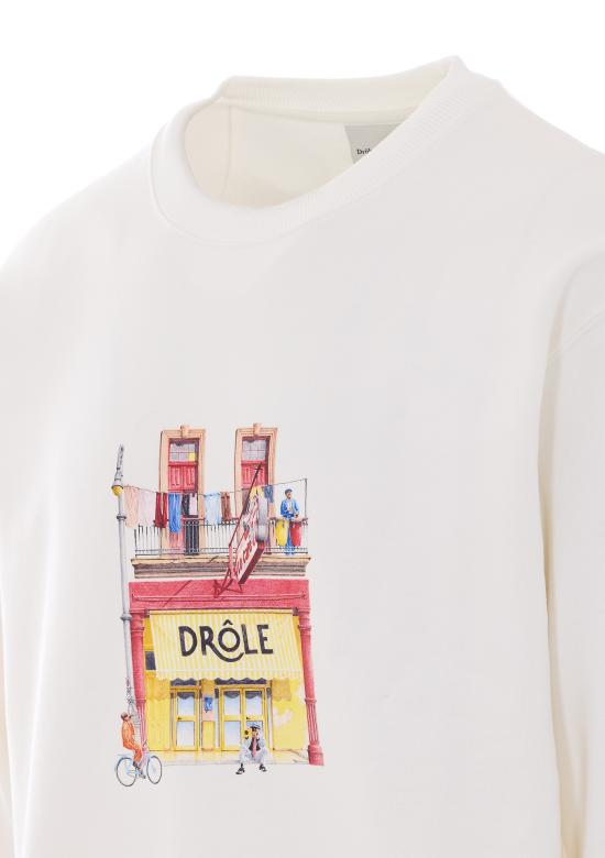 26SS 드롤드무슈 긴팔 티셔츠 SW201 CO127OW White - DROLE DE MONSIEUR