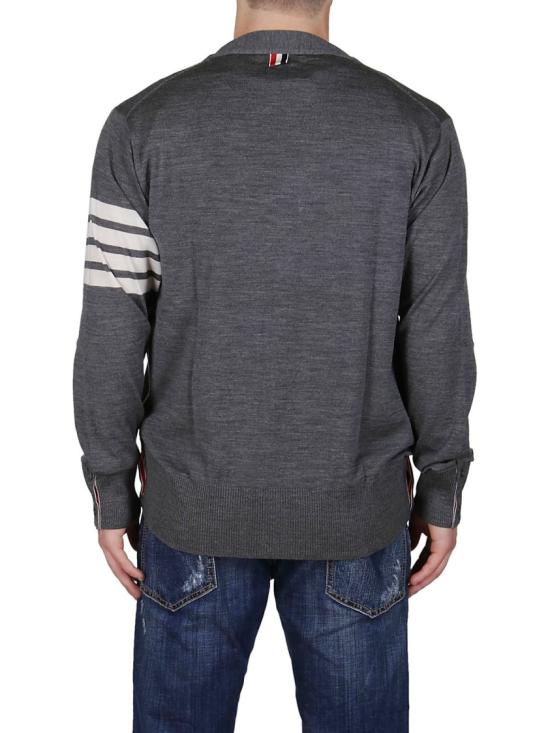 25SS 톰브라운 4바 서스테이너블 파인 메리노 울 클래식 가디건 MKC002AY1014038 Grey - THOM BROWNE