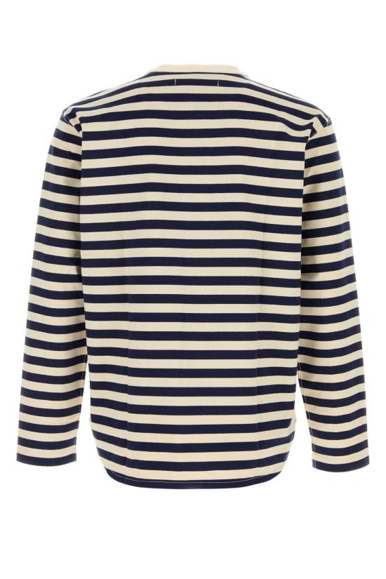 26SS 와타나베 준야 긴팔 티셔츠 WQT006051 NTRLNAVY Stripped - JUNYA WATANABE