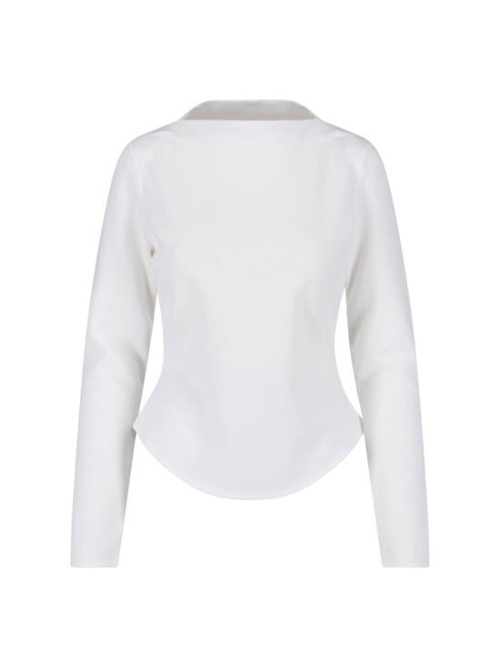 26SS 알라이아 긴팔 티셔츠 AA9I0023J095C 000 White