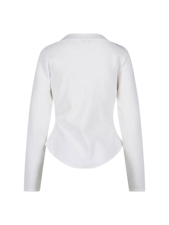 26SS 알라이아 긴팔 티셔츠 AA9I0023J095C 000 White - ALAIA